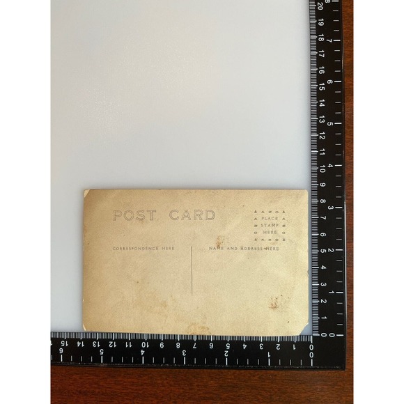 Antique 1900s Ephemera RPPC Postcard Large Group Portrait Black White Unused SEE - Picture 4 of 4